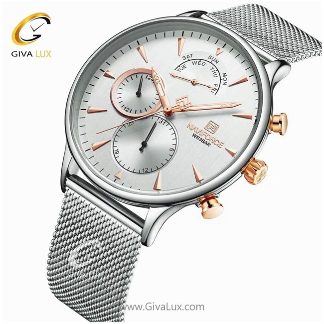 ساعت مردانه سه موتوره نقره ای ناوی فورس مدل NF3010 217_3010 (2).jpg